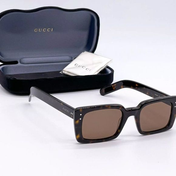 Sale! New Gucci Unisex 52mm Havana Brown Sunglasses! main image 5
